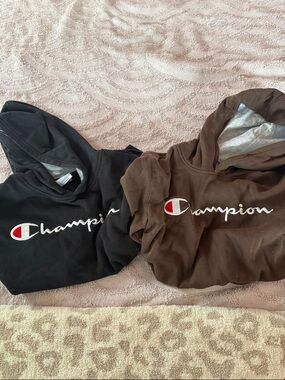 Champion Pullover Hoodies - Black & Brown